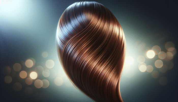 Close-up of healthy, shiny hair with neatly trimmed ends, showcasing vitality and growth.