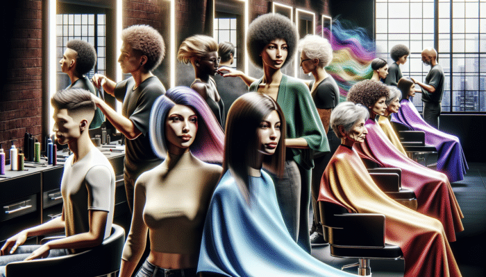 What to Expect from a UK Salon Treatment: Modern hair salon offering personalized services including bobs, shags, vibrant colours, and extensions.