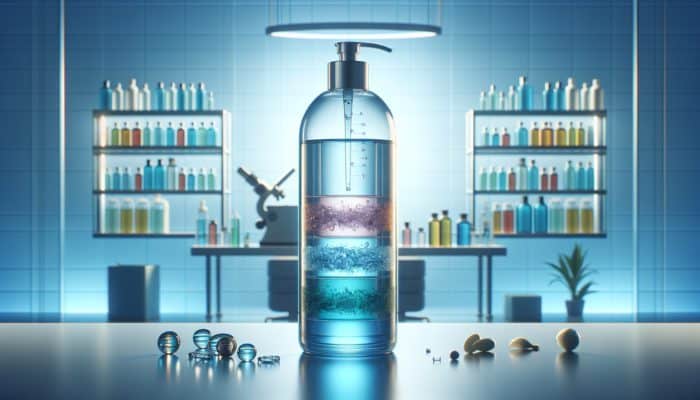Label of hair product showing ingredients in order of concentration, with water first, then oils and actives.
