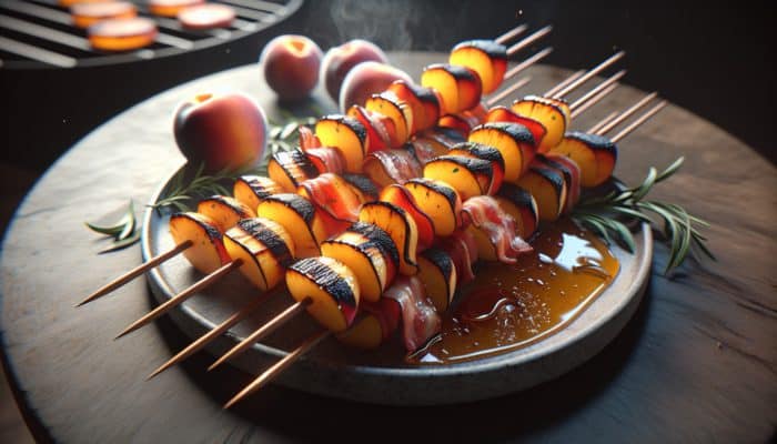 Grilled Peach and Bacon Skewers: A Summer Delight