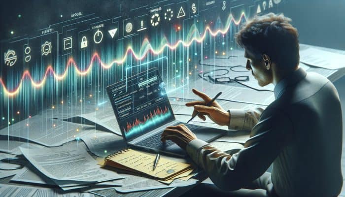 Tools to Monitor Your Credit During Consolidation: UK Focus | DCL Person setting up credit monitoring on laptop with documents, checklist, and alert notifications for new accounts and credit score changes.