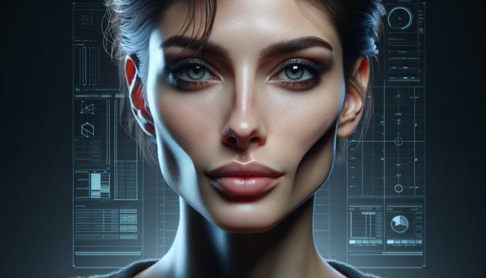 Shaping Jawline Contours in Cuts: A person with a sharply defined jawline, showcasing the effects of jawline contouring.