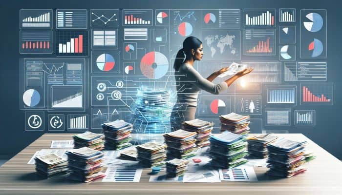 Living Debt-Free After Consolidation Loans: A UK Guide | DCL A person organizing financial documents and analyzing charts for debt consolidation in the UK.