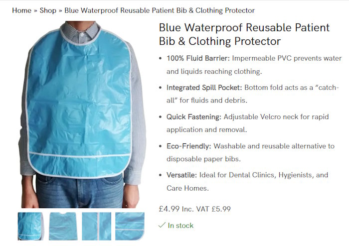 Waterproof Adult Bibs Perfect for Care Home Use